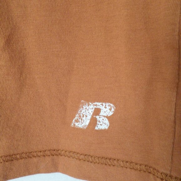 Russell Short Sleeve Orange Hook Em Horns College Football Tee Womens Sz Medium - Picture 4 of 9